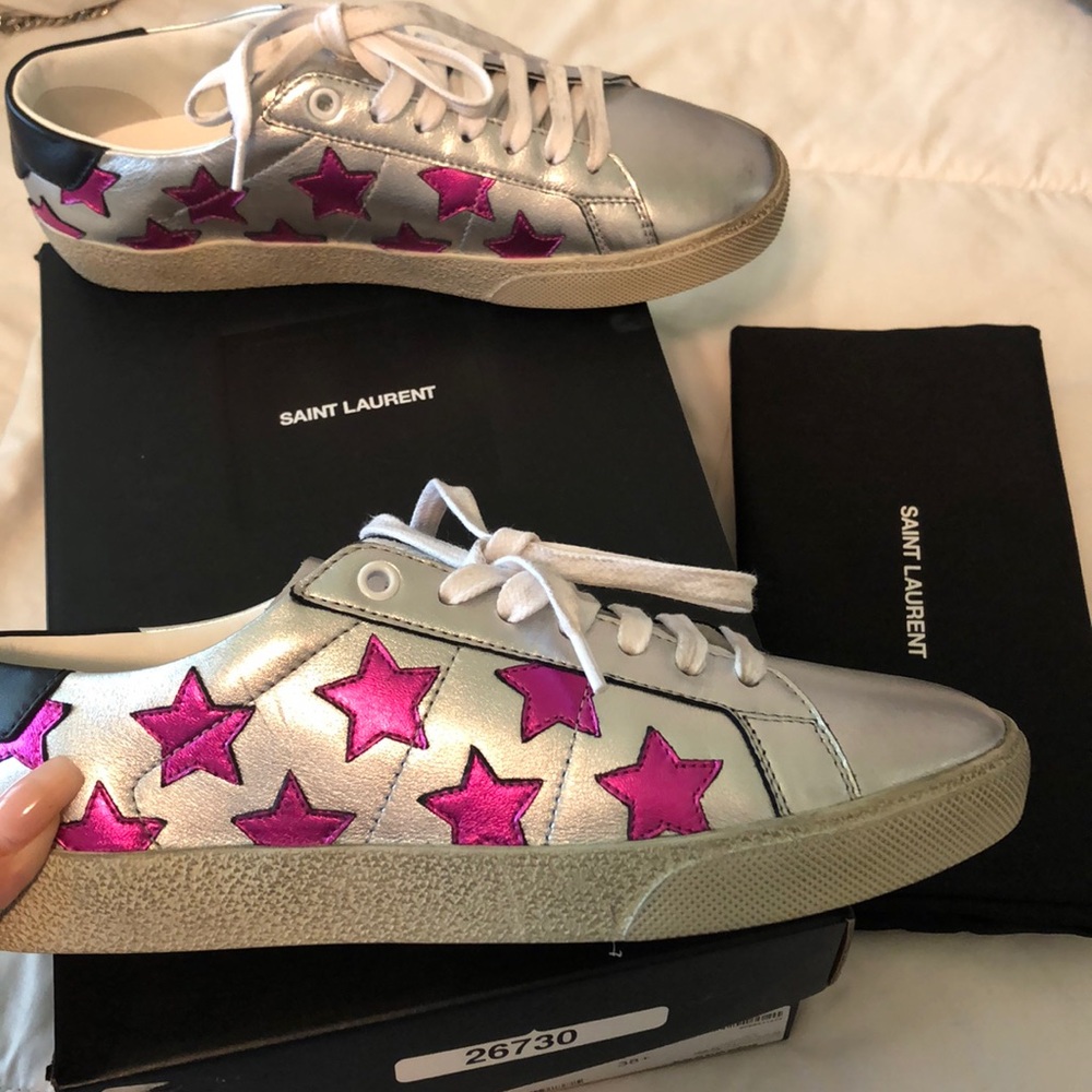 🛑 SOLD❗️NEW Saint Laurent SL06 20 Star Sneakers - Picture 1 of 7